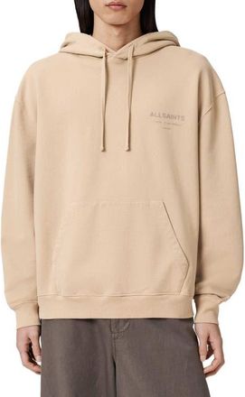 AllSaints Xander Cotton Hoodie in Sunset Brown at Nordstrom, Size Xx-Large
