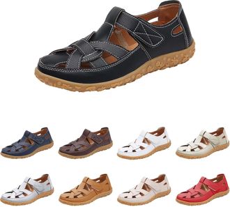 Generic Closed Toe Sandals for Women Fisherman Sandals for Women Wide Fitting Breathable Hollow Out Athletic Shoes Slip on Close Toe Sneakers Lightweight Non-