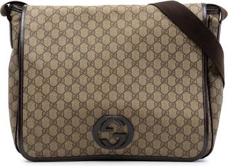 Gucci Pre-owned Gucci Large GG Supreme Interlocking G Messenger Bag Ladies SB7NV65IHRUHFY07