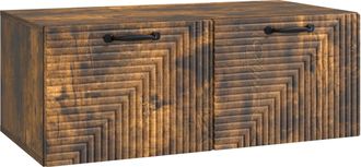 vidaXL Mueble Para Tv De Pared Roble Ahumado 78,5 X 41 X 30 Cm Vidaxl