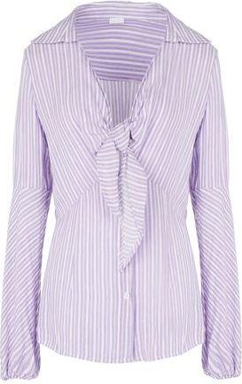 8 by YOOX LINEN-VISCOSE FRONT KNOT CHEMISIER