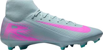 Nike Unisex Zoom Mercurial Superfly 10 Academy voetbalschoenen voor volwassenen, voor harde ondergrond (GRIJS/PINK)
