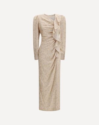Alessandra Rich Jacquard draped Dress with flounces Female 40