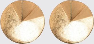 Monies Orecchini Monies in legno cromato con foglie doro