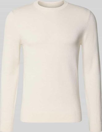 Mc Neal Strickpullover aus Baumwoll-Kaschmir-Mix mit Rundhalsausschnitt in Ecru Melange, Größe XXL