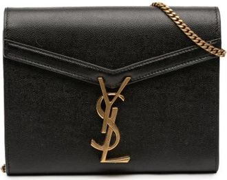 Saint Laurent Pre-owned Cassandra Schoudertas - Dames - Vintage Schoudertas - Zwart - ONE Size - Leer - Vintage