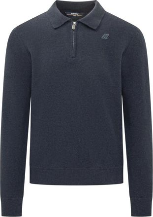 K-Way Gleren Fleece Stitch Truien - Heren - Polos - Blauw - L - Tops