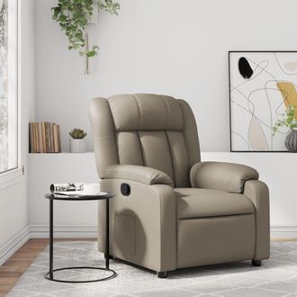 vidaXL Vidaxl - Sill&oacute;n Reclinable De Cuero Sint&eacute;tico Color Capuchino