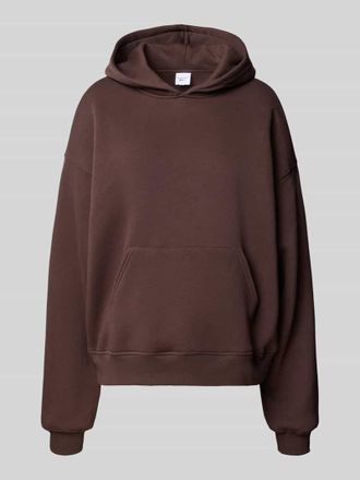 Gina Tricot Regular Fit Hoodie mit K&auml;nguru-Tasche Modell Iconic in Dunkelbraun, Gr&ouml;&szlig;e XL