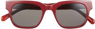 Eyebobs Numero Uno 49mm Rectangular Polarized Sunglasses in Wine /Blush Layer /Grey at Nordstrom