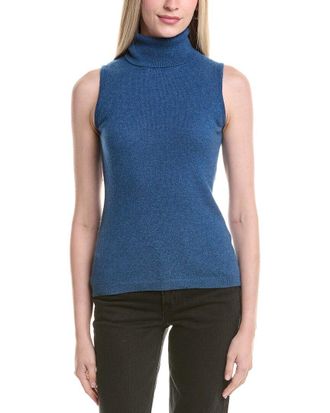 Fort&eacute; Cashmere Turtleneck Cashmere Sweater Vest