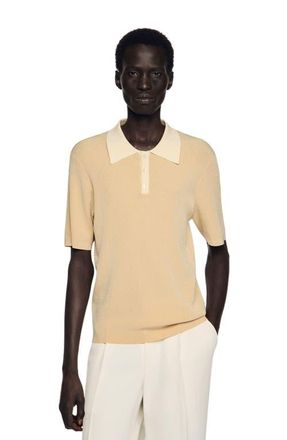 Sandro Two-tone polo shirt at Nordstrom, Size X-Small