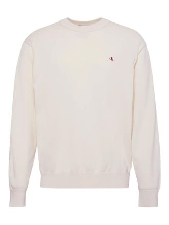 Calvin Klein logo-detail crew-neck sweater - Neutrals