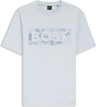 BOSS Logo-artwork T-shirt in stretch cotton