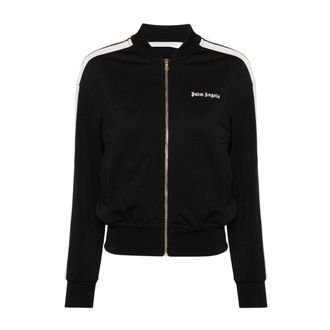 Palm Angels Bomber Track Classica con Logo - - Jackets - Donna - Nero - M