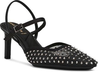 Anne Klein Rosedale-C High Womens Heels Black Crystal : 7.5 M, Leather/Rubber