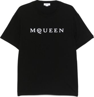 Alexander McQueen Flocked-logo T-shirt