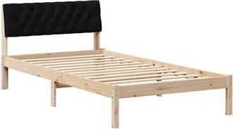 vidaXL Estructura De Cama Con Cabecera Marr&oacute;n Y Negro 100 X 200 Cm Vidaxl