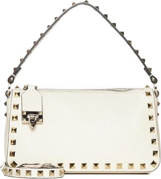 Valentino Garavani Stijlvolle Handtas - Dames - Handtassen - Beige - ONE Size - Leer - Tassen
