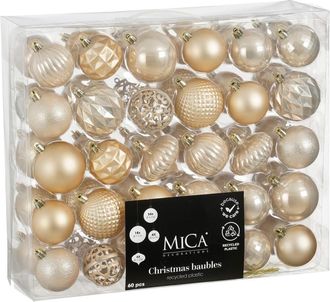 MiCa Decorations Bola de navidad unbreakable baubles nata h7xb7xl7cm