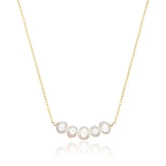 Lily & Roo Gold Pearl Cluster Necklace