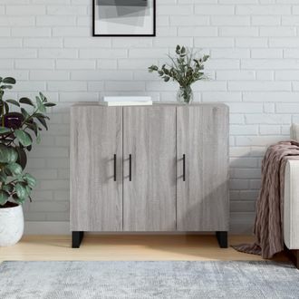 vidaXL Aparador De Madera De Ingenier&iacute;a Gris Sonoma 90x34x80 Cm Vidaxl