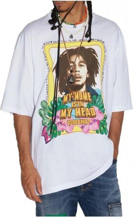 Dsquared2 Tops, Heren, Wit, M, Katoen, Dsquared 2 - Tops > T-Shirts