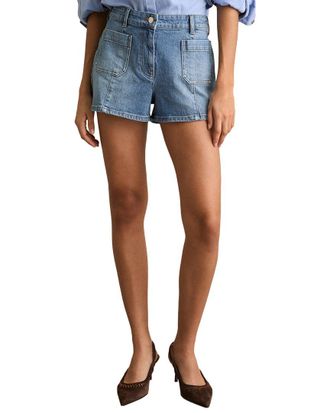 Reiss Kira Denim Patch Pocket Short