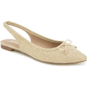 Esprit Petria Slingback Flat in Natural Linen at Nordstrom Rack, Size 8.5