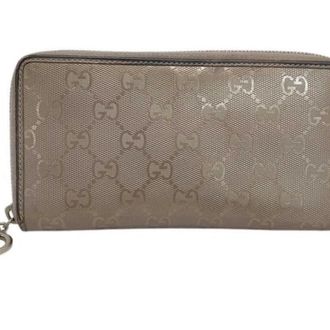 Gucci Gold Pvc Leather Long Wallet (Bi-Fold) (Pre-Owned)