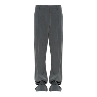 Akep Pantalon met strikbare zomen - Dames - Broeken - Grijs - Maat: S