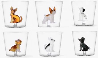 Ichendorf Assorted Dogs Tumbler (Bull Terrier, Golden Retriever, Dalmatian, Chihuahua, French Bulldog, Poodle)