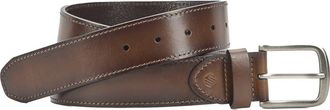 Johnston & Murphy Burnished Edge Leather Belt in Brown at Nordstrom, Size 34