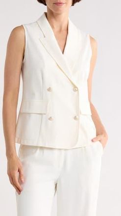 L'agence Aldora Double Breasted Vest in Ivory at Nordstrom Rack, Size Xx-Large