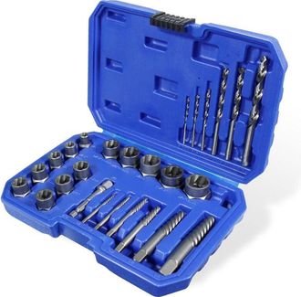 OEM Juego De 26 Dados Extractores De Pernos Antirrobo Para Tuercas Da&ntilde;adas, Material Cr-mo, 8-19 Mm