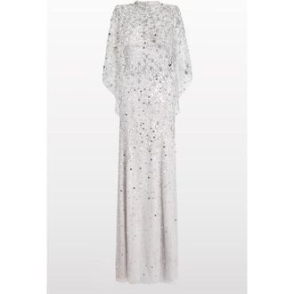 Jenny Packham Gracie Embellished Dress in Ammonite at Nordstrom, Size 14 Uk