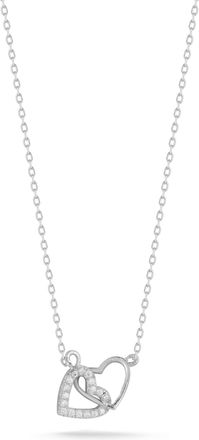 Glaze Jewelry Sterling Silver Duo Heart Necklace