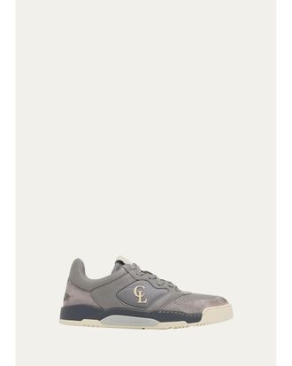 Christian Louboutin Mens Bsktball 1 Retro Mesh & Leather Sneakers
