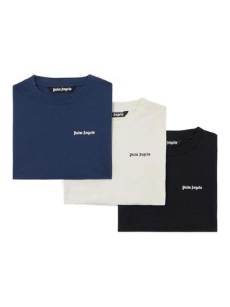 Palm Angels Bwn Classic Logo Tripack Tee