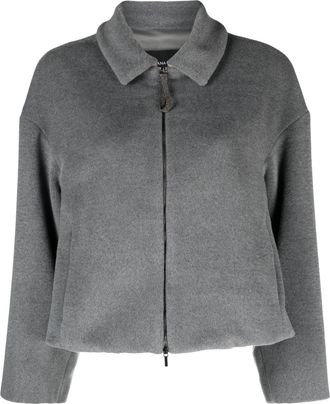 Fabiana Filippi zip-up straight jacket - women - Viscose - 46 - Grey