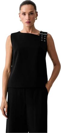 Trussardi Lounge Blouse - Dames - Tops zonder mouwen - Zwart - M - Polyester - Tops