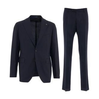 Tagliatore Heren, Pakken, Blauw, Maat: 2XL Wol