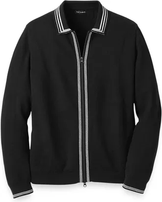 Paul Fredrick Cotton Full Zip Polo