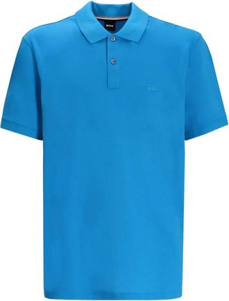 BOSS piqu&eacute; polo shirt - Blue