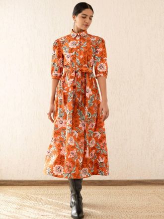 Banjanan Marlene Midi Dress In Spice