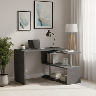 Dmora Escritorio Dascagn, Escritorio Esquinero Porta Pc, Mesa De Oficina Multiusos, Escritorio Multiposici&oacute;n Ahorra Espacio, 100% Made In Italy, Cm 120x50h7