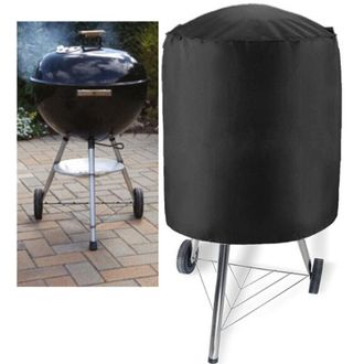 OEM Funda Para Barbacoa 210d Redonda De 77x58cm, Color Negro-crezuo