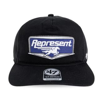 Represent Nothing Faster Applique Patch Cap - male - REPRESENT - Hats & Caps - Black - ONE SIZE - Accessories