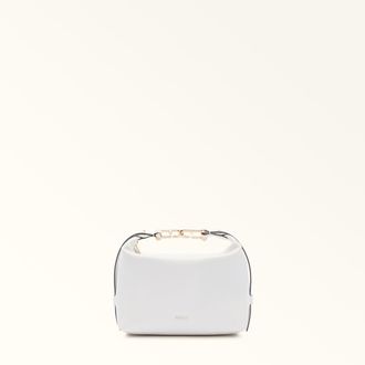 Furla Tonie Mini Bag Talco H White Ares Soft Textured Leather Woman