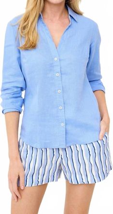 Hiho Twig Linen Long Sleeve Shirt In Lavender